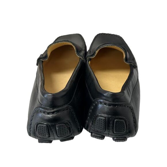 Folio New York Black Leather Slip On Driving Loafers Mens 8 - Picture 6 of 9